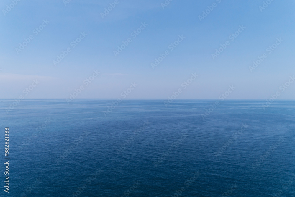 The Beautiful sea surface of the sea is photograph from above Aerial view High angle view from drone camera.