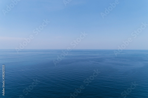 The Beautiful sea surface of the sea is photograph from above Aerial view High angle view from drone camera.