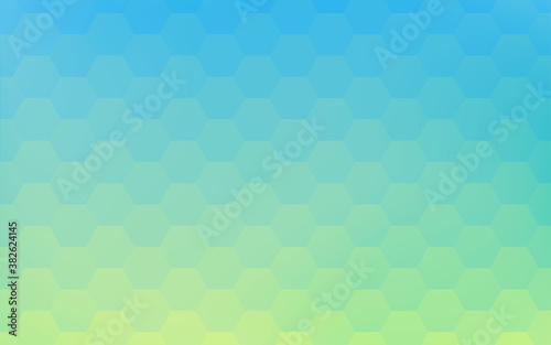 背景素材：淡い黄緑と青のグラデーションの幾何学模様