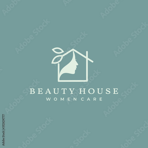 Beauty House Women Care Logo Design Vector