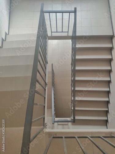 Interior cement staircase house background