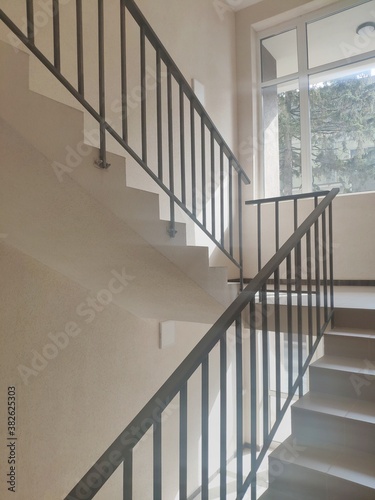 Interior cement staircase house background