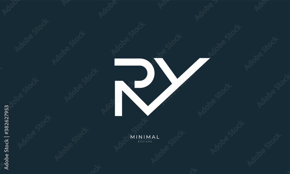 Alphabet letter icon logo RY Alphabet letter icon logo RY
