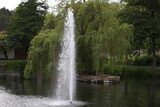 See, Fontäne, Springbrunnen, Teich, Park