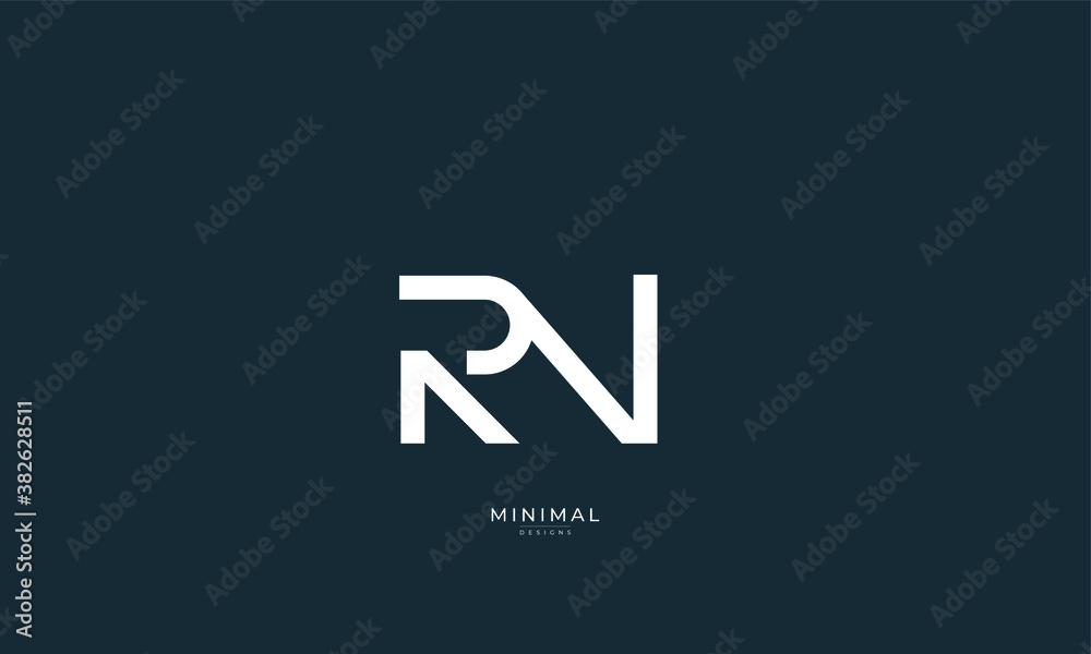 Alphabet letter icon logo RN Alphabet letter icon logo RN