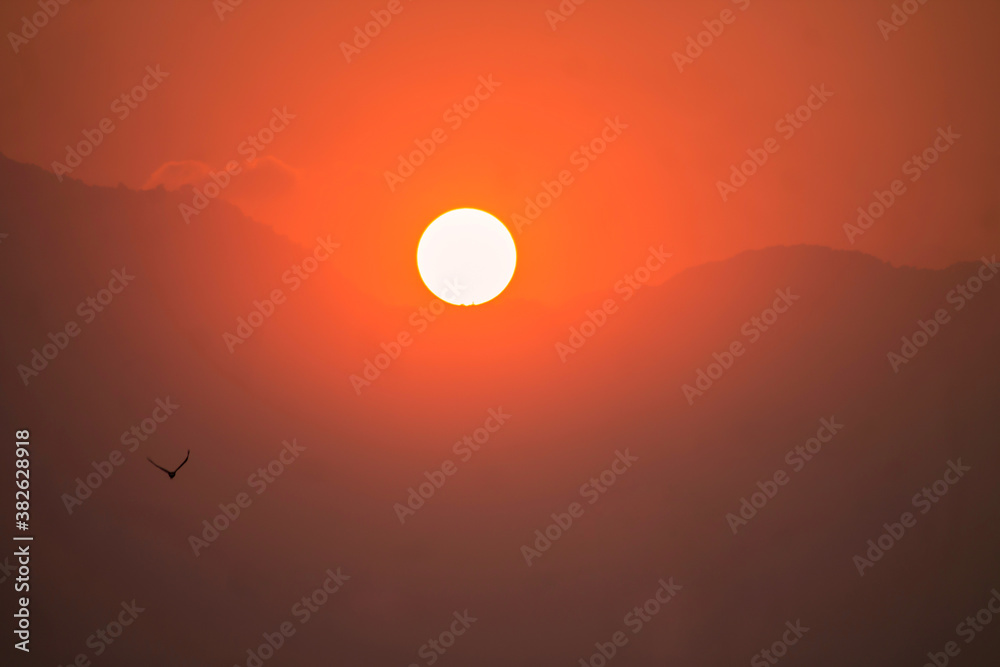 Obraz premium sunset in the mountains