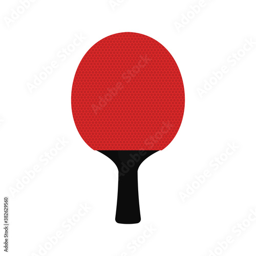 Racket for playing table tennis, vector illustration in flat style. icon vector