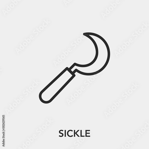 sickle icon vector sign symbol