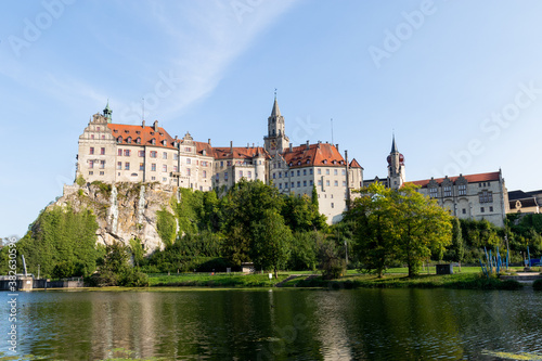 Sigmaringen, BW / Germany - 13 September 2020 : panorama view of the Hohenzollern Castle Sigmaringen