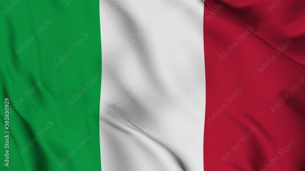 Flag of the Italian Republic fluttering in the wind