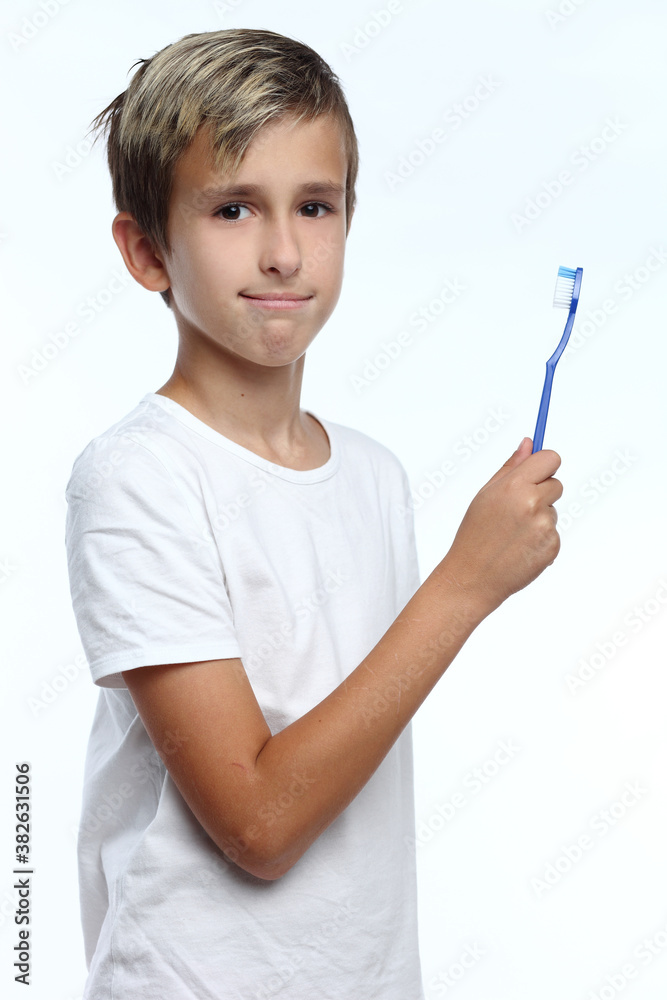 Young boy brushing his teeth Young boy brushing his teeth