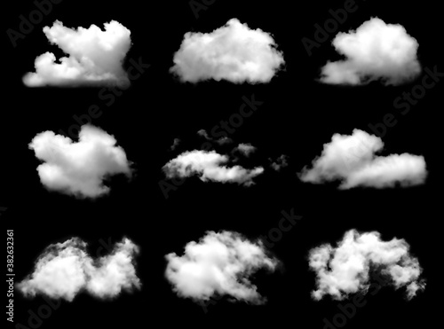 cloud isolated on black background