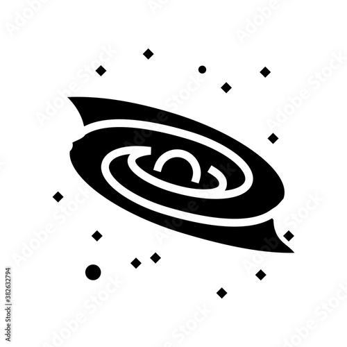 milky way galaxy glyph icon vector. milky way galaxy sign. isolated contour symbol black illustration