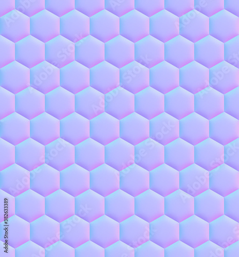3D illustration - The background of geometrical pattern.  Normal mapping texture. And complete seamless pattern.