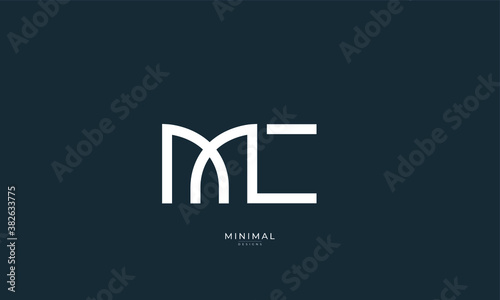 Alphabet letter icon logo MC