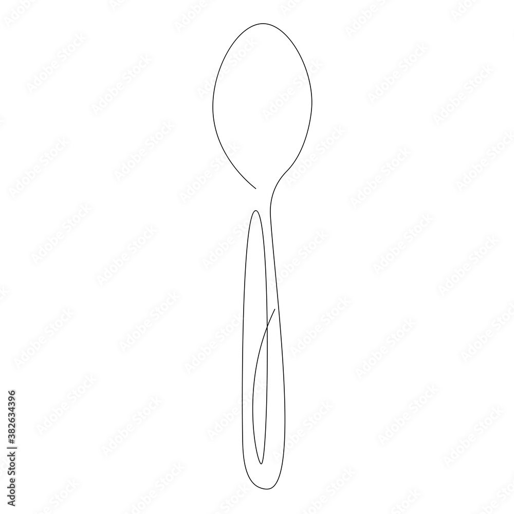 Spoon on white background. Vector illustration Spoon on white background. Vector illustration