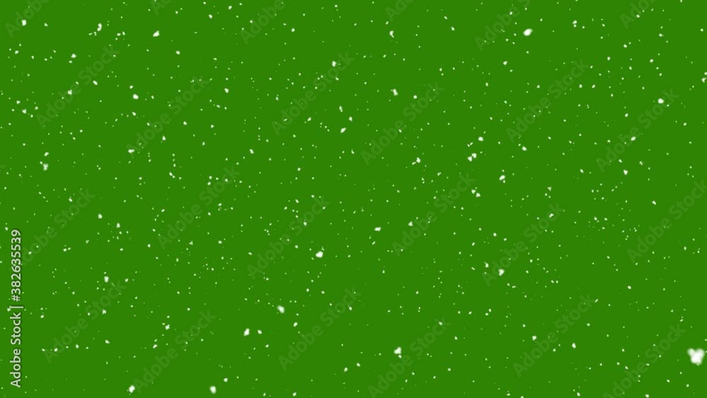 Snow falling on green screen background Snow falling on green screen background