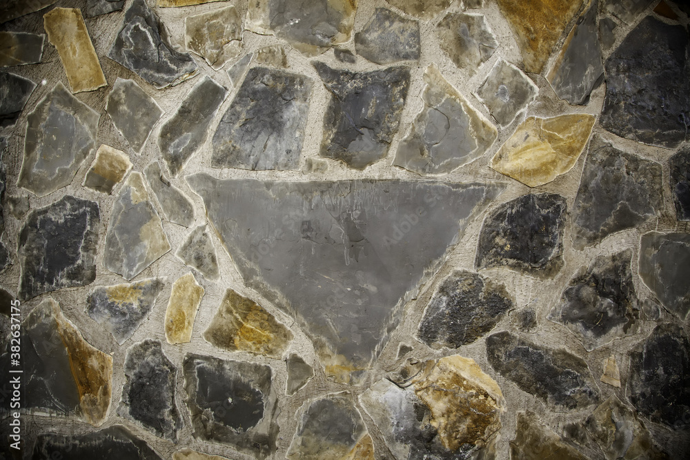 Fototapeta premium Wall decorated with stone