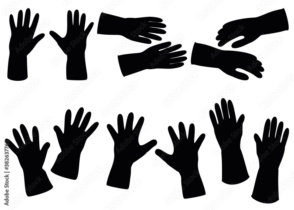 Household gloves for cleaning the house. Household gloves for cleaning the house.