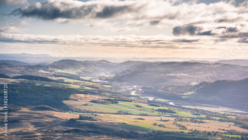 Scotland s landscape - River Tummel and mountains around Pitlochry area