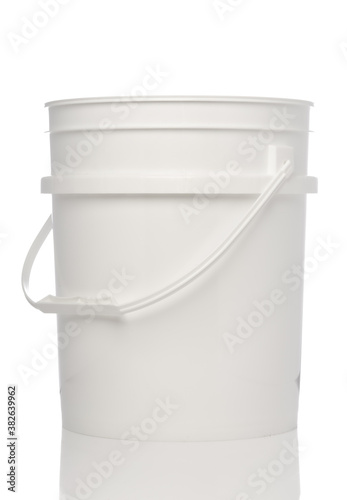plastic bucket isolated on white 