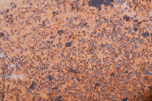 Rusted metal background with rust wrinkles, rust stains, metal surfaces as rust spots, corrosion