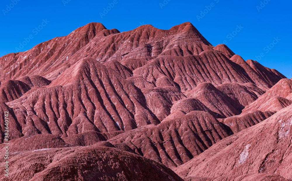 Eroded landscape in the Desierto del Diablo in the Los Colorados area