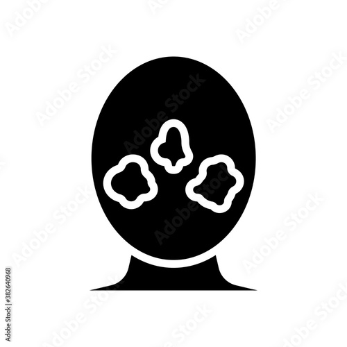 rosacea skin disease glyph icon vector. rosacea skin disease sign. isolated contour symbol black illustration photo