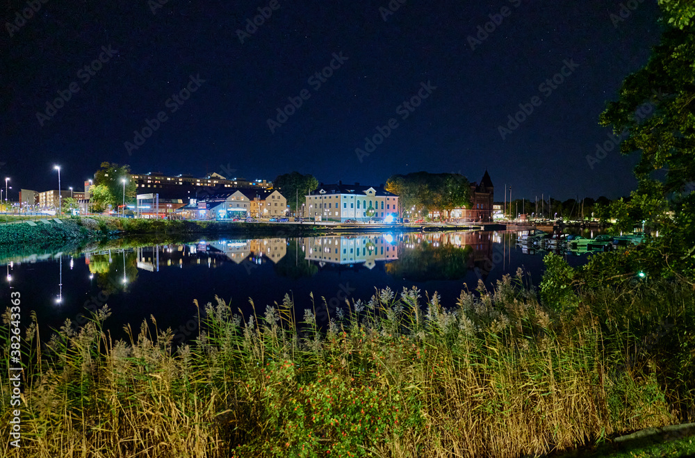 Gustavsberg harbour on a starry night Gustavsberg harbour on a starry night