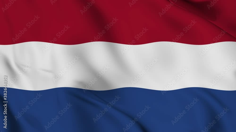 Flag of the Netherlands gently waving in the wind Flag of the Netherlands gently waving in the wind