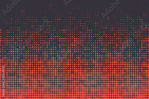 Abstract background pattern made with halftone circles / dots. Modern, simple vector art in orange color. photo