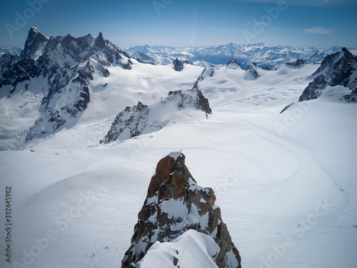Amiazing mountains in the Mont Blanc massif