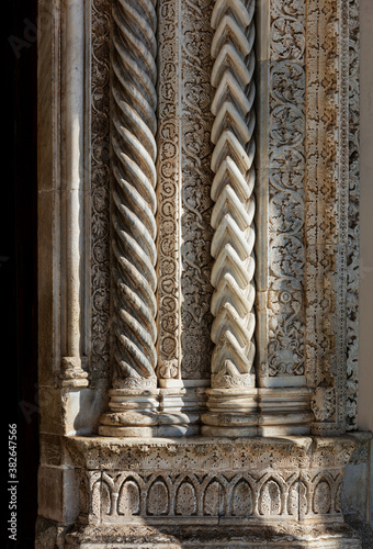 Palermo, cathedral. Detail of the facade