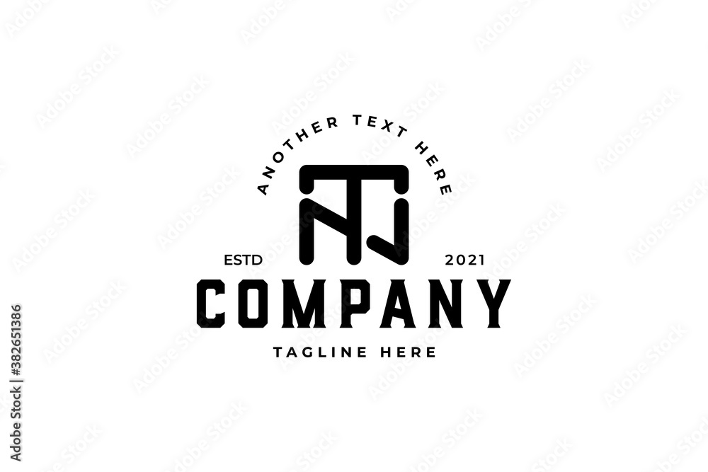 Letter TN Initials Logo Design Letter TN Initials Logo Design