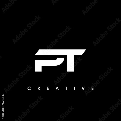 PT Letter Initial Logo Design Template Vector Illustration	