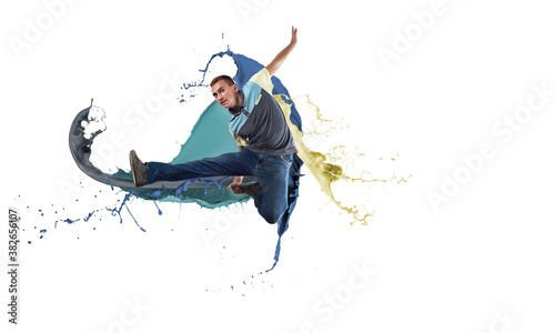 Dancer in jump