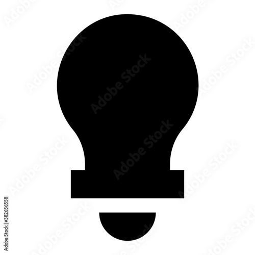  Bulb icon design in a solid vector 