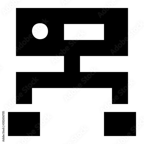 
Computer network glyph icon 
