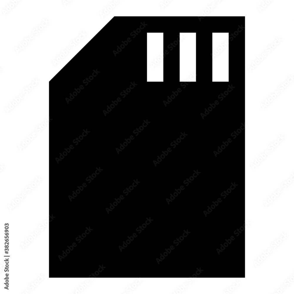 
External storage card, d card vector 
