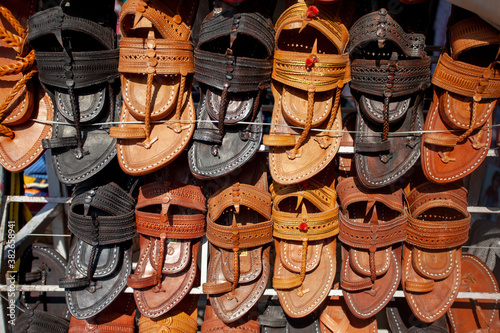 Indian famous traditional men leather footwear