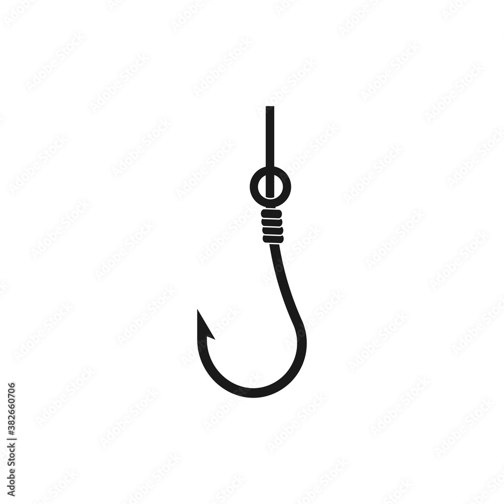 Fishing hook icon. Vector illustration. Isolated. Fishing hook icon. Vector illustration. Isolated.