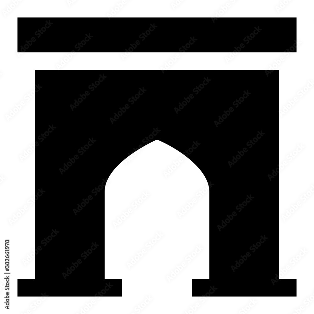 Fototapeta premium Historical style city gate icon 