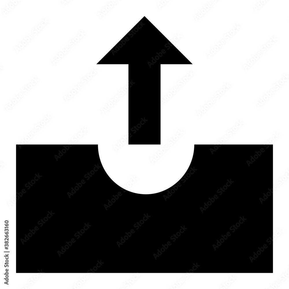 Fototapeta premium Data uploading glyph icon