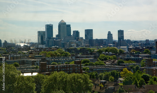 Fotografia, Obraz Canary Wharf Cityscape, Greenwich London England