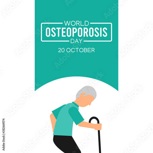 Vector graphic of world osteoporosis day good for world osteoporosis day celebration. flat design. flyer design.flat illustration.