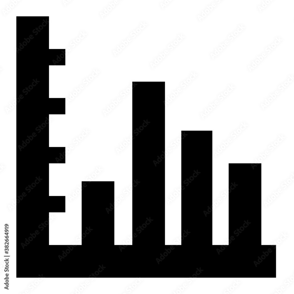 Data analytics, bar chart glyph icon
Data analytics, bar chart glyph icon