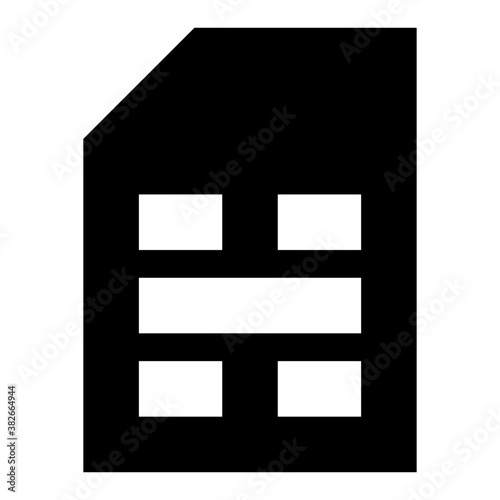 
Sim card, user identity icon 
