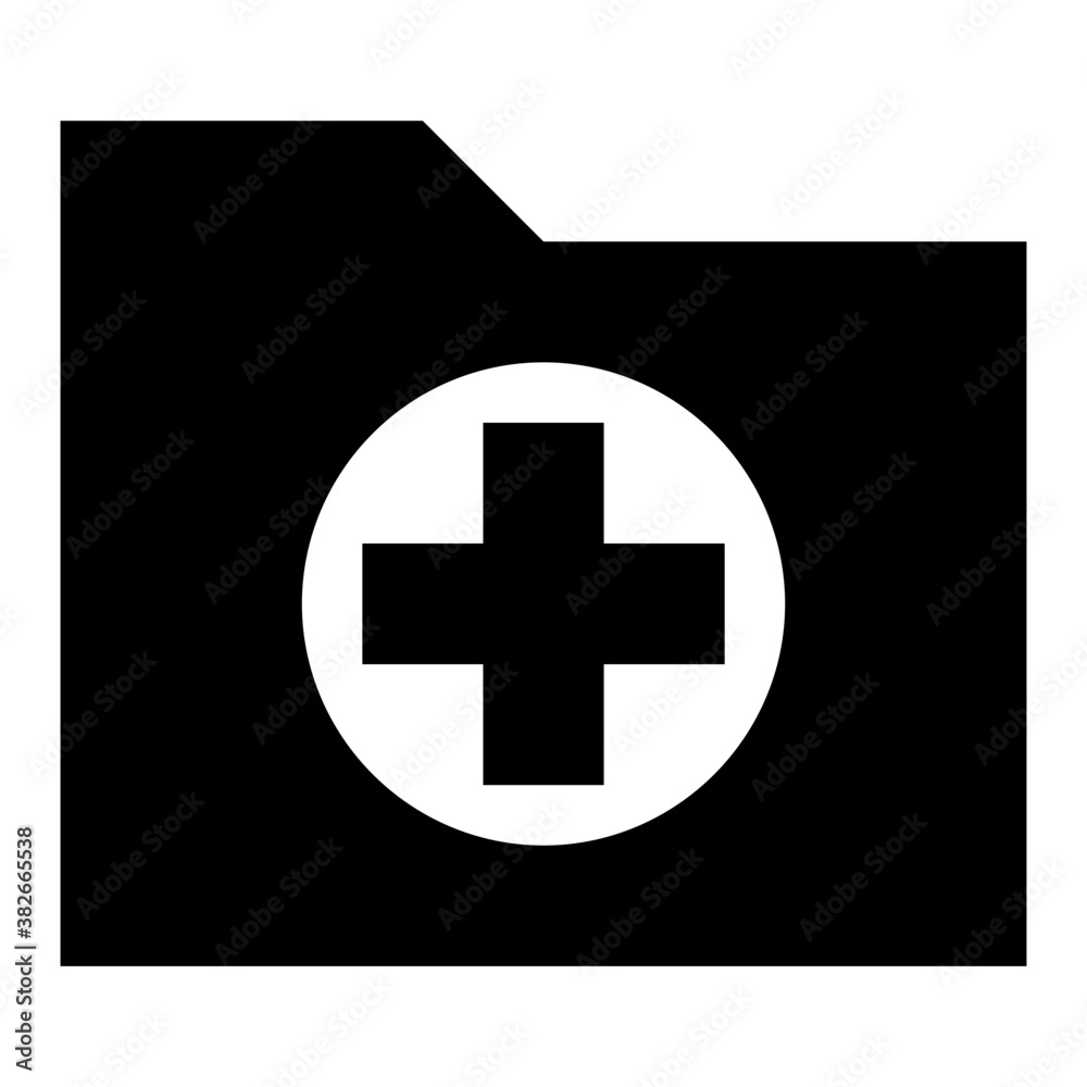 Obraz premium Add folder glyph icon 