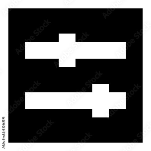 
Sound equalizer glyph icon 
