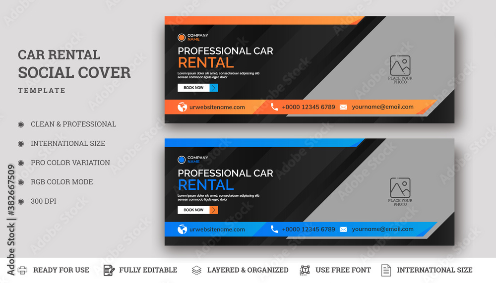 Rental Car Facebook Cover Template Rental Car Facebook Cover Template